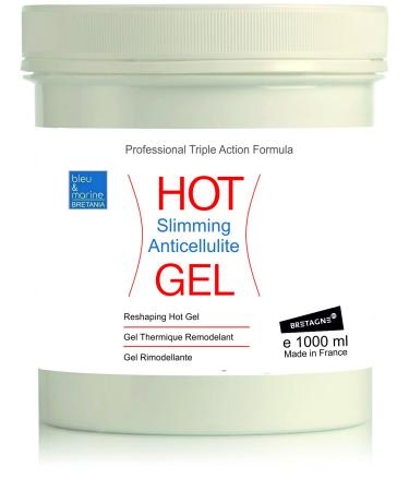 bleu & marine Bretania Hot Gel XXL Effet Chaud Lipo R ducteur Anti Cellulite 1000 ML - Gel Thermo Active chauffement Musculaire Sport - Gel Thermique Minceur - Gel Chauffant Anti-douleurs