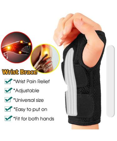 Left Wrist Brace for Carpal Tunnel | Adjustable Compression Sleeve for Pain Relief & Support | Suitable for Arthritis Tendonitis & Sports | Large/X-Large - Gray - Buy Online on GoSupps.com