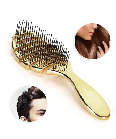 Double Sided Head Comb - Durable & Portable Hair Brush (Gold) | Ideal for Hairdressing - Buy Online on GoSupps.com