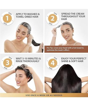 Karsell Hair Mask Collagen Treatment - Deep Repair Argan Oil Essence for All Hair Types 16.9oz (500ml) - Nourish & Revitalize Dry Damaged Hair - Buy Online on GoSupps.com