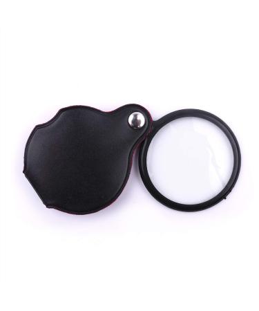 ATOPLEE 2pcs Slim Reading Pocket Magnifying Glass 60mm 5X Folding Magnifier
