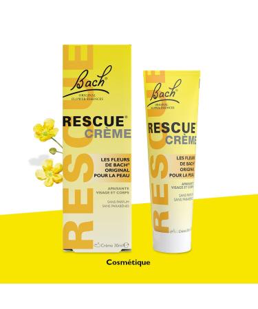 Bach Rescue Cream Pommade d'Urgence 30 ml - Soothing Relief for Stress & Anxiety - International Shipping Available - Buy Online on GoSupps.com