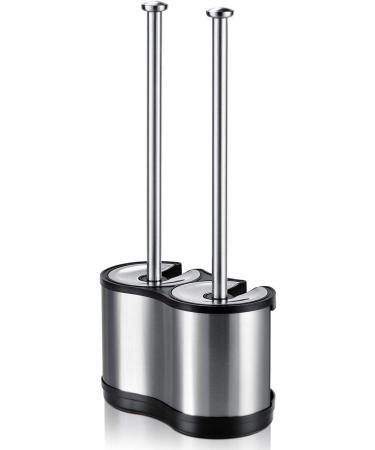 Stainless Steel Toilet Brush and Plunger Combo Set - ToiletTree Modern Deluxe 2 Pack - 4.5 x 9.75 x 18.5 - Buy Online on GoSupps.com