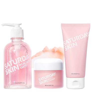 Saturday Skin Cleansing bundle with Melting Balm Gel Cleanser Foam Cleanser Total Makeup Remover and Face Wash