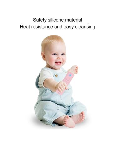 Baby Bite Ring Toy - Soft Silicone Remote Control Shape | BPA-Free Early Learning Toy for 3-24 Months (Pink) - Buy Online on GoSupps.com