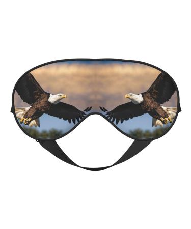 Flying Eagle Print Eye Mask Adjustable Straps Blackout Eye Mask Women Men Sleeping Eye Mask Sleep Aid Masks
