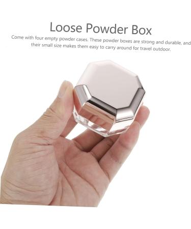 PLAFOPE 8 Pcs Powder Box Empty Powder Case Cosmetic Powder Containers Loose Powder Case Golden Cover Abs - Buy Online on GoSupps.com