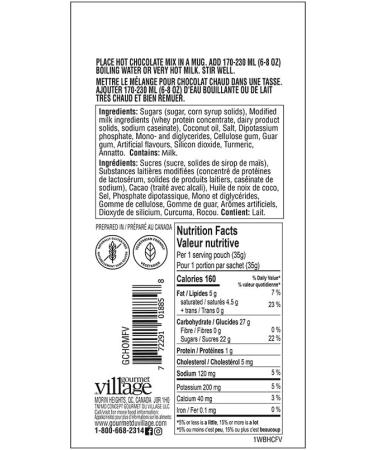 Gourmet du Village Hot Chocolate French Vanilla Vanilla 35 g (Pack of 1) - Buy Online on GoSupps.com