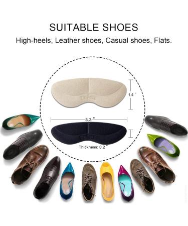 Dr. Foot Heel Grips - Self-Adhesive Cushion Inserts for Heel Pain & Blister Prevention in Apricot+Black - Men and Women - Buy Online on GoSupps.com