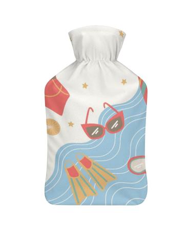 Hot Water Bottle With Lid Beach Rubber Hot Water Bag For Pain Relief Cramps Foot Warmer Hot And Cold Therapy