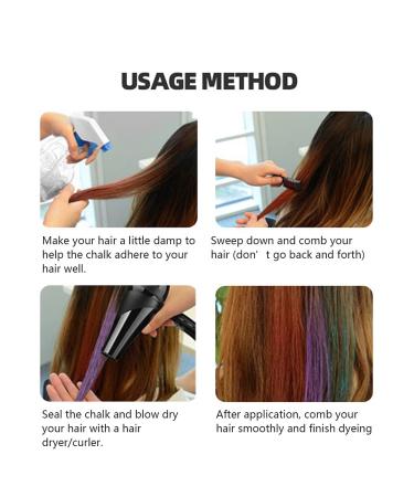 12-Color Hair Chalk Comb Set for Girls | Temporary, Washable Hairdressing Kit for Kids Birthday Party, Cosplay, DIY | Ages 4-10 - Buy Online on GoSupps.com