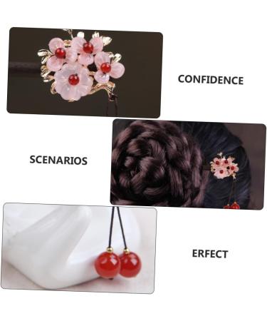 DOITOOL 1pc Flower Bead Hairpin Ancient Hair Sticks Hair Accessories Vintage Style Hair Clasp Hanfu Hair Stick Hair Pin Updo Hair Clasp Wooden Woman Palace Pearl Hairpin - Buy Online on GoSupps.com