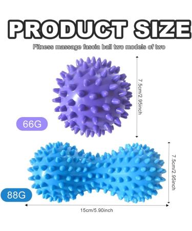 Massage Ball Set - Trigger Point Therapy & Reflexology | Hard Gymnastics Balls for Foot Back Leg & Hand Massage - 2-Pack - Buy Online on GoSupps.com