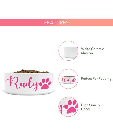 Personalised Pet Bowls Dog Bowl Cat Bowl Rabbit Animal Food Water Treat Mrs Hinch (Small Bowl (500ml) Baby Pink) Small Bowl ( 500ml ) Baby Pink - Buy Online on GoSupps.com
