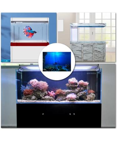 EVAYangSG Underwater World Aquarium Background Decoration Poster Aquarium Background Sticker Aquarium Aquarium Aquarium Poster Decoration Picture Supplies 61 * 30cm (blue) - Buy Online on GoSupps.com