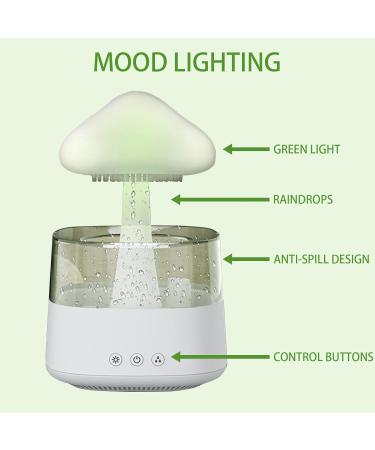 Rain Cloud Night Light & Humidifier - Perfect for Bedroom Living Room & Children's Room | White Rain Cloud Diffuser for Home Office & Yoga - Buy Online on GoSupps.com
