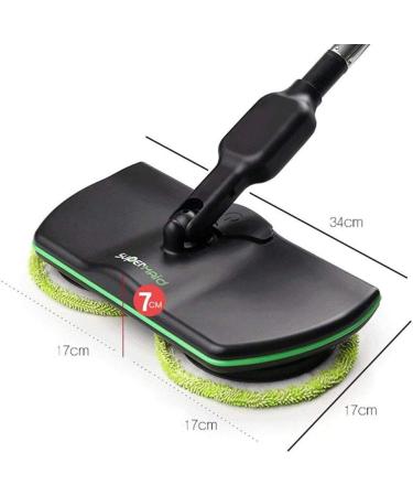 Electric Floor Cleaning Rotary Mop Hand Held Rotating Floor Polisher Living Room Bedroom Kitchen Carpet Tile Polishing Machine Portable Cleaning Mop Black - Buy Online on GoSupps.com