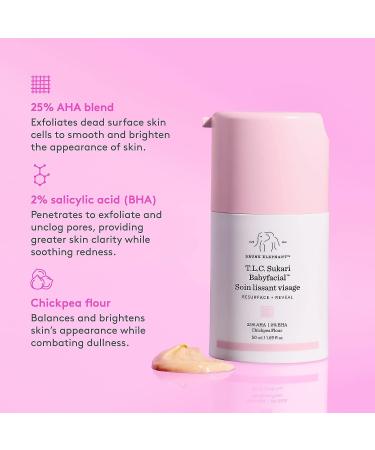 Drunk Elephant T.L.C. Sukari Babyfacial - AHA/BHA Face Mask for Youthful Radiance - 1.69 Fl Oz - Buy Online on GoSupps.com