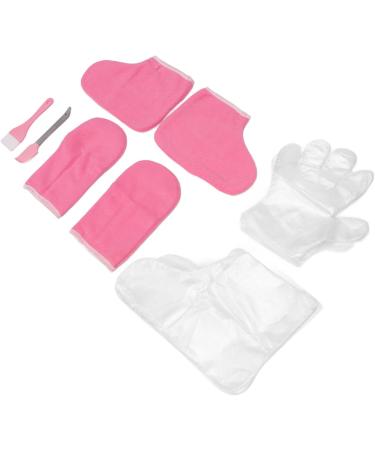 Doublures de Pieds et de Mains en Cire Flanelle Rose paraffine Garder au Chaud Gants jetables Mitaines de Cire Ensemble de Pieds - Buy Online on GoSupps.com