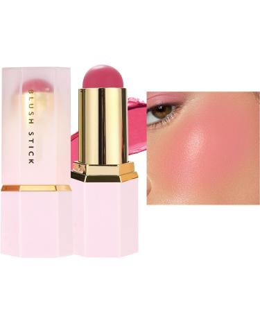 Blush Stick for Cheeks Moisturizing Water Resistant Glow Stick Natural Highlighting and Face for Dry Oily Skin Mixed Cheekbones Eyebrow Lip