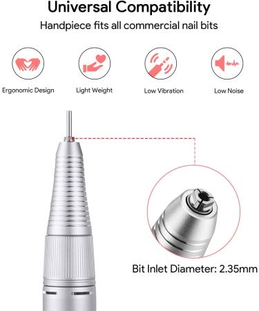 Nail Drill JCMASTER Electric Nail Files with Foot Pedal Adjustable Speed 30000 RPM Professional E File Kit with 6 Nail Drill Bits Low Vibration Manicure Pedicure Set for Nail Care Nail Art - Buy Online on GoSupps.com