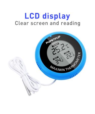 POPETPOP LCD Digital Aquarium Thermometer - Accurate Water Temp Measurement for Aquariums Ponds & Terrariums - Buy Online on GoSupps.com