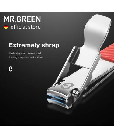 MR.GREEN Compact Foldable Nail Clippers with Key Chain - Portable Fingernail Cutter and Manicure Tool in Red - Buy Online on GoSupps.com