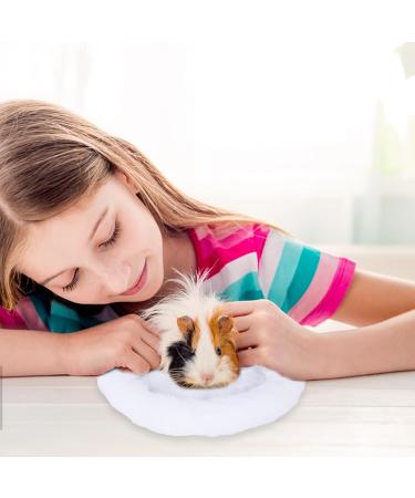 Jodsen Small Animal Bed Mat Soft Pet Bed Small Animal Winter Cage Mat Pad Hamster Round Cushion Nest Guinea Pig Sleeping Cushion Fleece Sleep Pad for Chinchilla Guinea Pig Hamster (White) - Buy Online on GoSupps.com