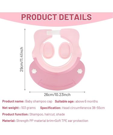 Baby Toddler Hair Washing Shield Shower Cap with Ear Cover - Pink - Buy Online on GoSupps.com