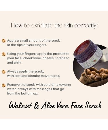 Walnut & Aloe Vera Face Scrub | Exfoliate Dull Dry Skin | International Shipping Available - Buy Online on GoSupps.com