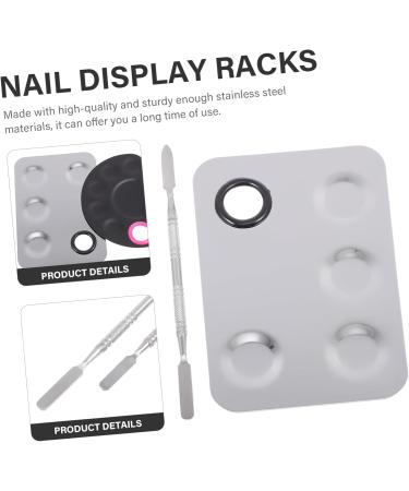 Beaupretty 1 Set Palette Manicure Paint Trays Nail Paint Display Boards Manicure Display Boards Salon Manicure Paint Boards Nail Paint Mixing Boards Stainless Steel Nail Polish Make up 15X10X0.5CM Silver - Buy Online on GoSupps.com