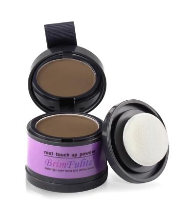 Hairline Powder for Women Instant Covering Root Cover Up Powder Stain-proof & Windproof Hair Powder for Gray Hair Coverage with Compact Puff and Mirror 0.14 Oz. (Brown)