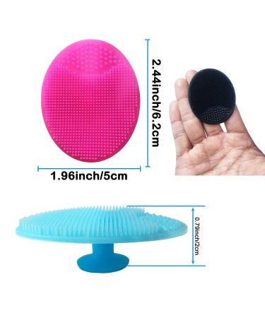 Silicone Face Scrubbers Exfoliator Brush & Baby Bath Brush Set - Gentle Facial Cleansing and Baby Cradle Cap Brush - Silicone Massage Brush - 3 Piece Set - Buy Online on GoSupps.com