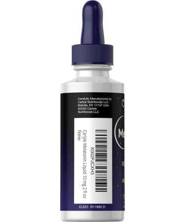 Carlyle Melatonin 10mg | 2 fl oz Liquid Drops | Berry Flavor | for Adults | Non-GMO Vegetarian Supplement - Buy Online on GoSupps.com