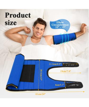 Zelen Elbow Splint Immobilizer - Effective Ulnar Nerve & Cubital Tunnel Support Brace for Tendonitis & Arthritis - Large Night Elbow Stabilizer - Buy Online on GoSupps.com