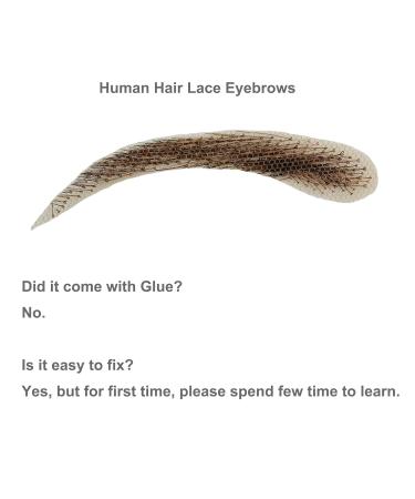 Handmade Human Hair Fake Eyebrows | Brown Lace Eyebrow Extensions for Women | International Shipping Available - Buy Online on GoSupps.com