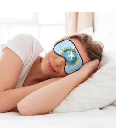 Dreaming Travel Sleep Mask - Adjustable Double-Sided Eye Mask for Perfect Shading & Reduced Eye Edema | Soft Sleeping Eye Covers for Ultimate Comfort - Buy Online on GoSupps.com