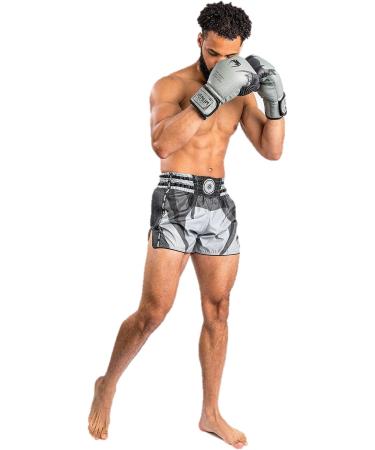 Venum Men's Stone Muay Thai Shorts - Mineral Green, Size Medium - Buy Online on GoSupps.com