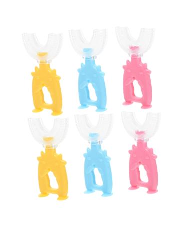 Minkissy 6 pieces children and shaped toothbrush manual toothbrush children and shaped toothbrush children's tooth cleaner children's toothbrush and shaped toothbrush children's toothbrush hand toothbrush