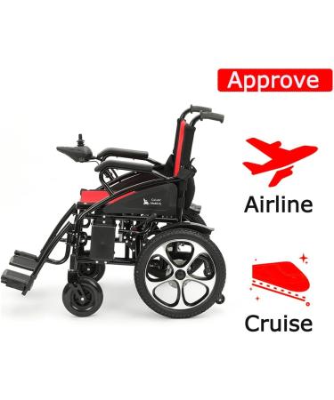 Alton Mobility - ARTEMIS Foldable Lightweight Electric Wheelchairs 265lbs 500W 13Miles - Red - Buy Online on GoSupps.com