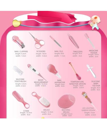 RoseFlower Baby Grooming 14PCS Set - Newborn Healthcare Essentials Kit for Daily Care - Portable Nursery Toiletry Set - Ideal for Infant & Toddler Travelling - Home Use #4 - Buy Online on GoSupps.com