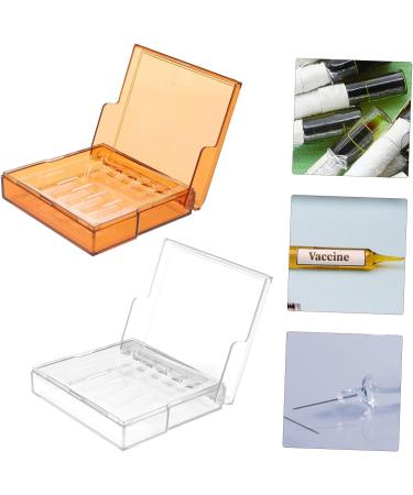 Clinic Syringe Case Holder 2pcs Box Syringe Plastic Storage Box Plastic Stand Injection Carrying Case Storage Box Injection Box Injector Storage Box Injectors Storage Box Supplies Assorted Color 7.2X7.2X1.5cm - Buy Online on GoSupps.com