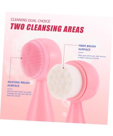 OHPHCALL Silicone Face Brush Hand Scrubber Face Spa Brush Face Cleansing Brush Handheld Face Brush Cleansing Facial Brush Deep Facial Cleaning Brush Silica Gel Portable Accessories Pink 12x4.5cm - Buy Online on GoSupps.com