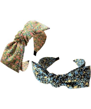 Wide Headband for Women Knotted Hairband Fabric Hairband Hoops Twist Headbands Hair Accessories For Girls (CWidHuaBow) - Buy Online on GoSupps.com