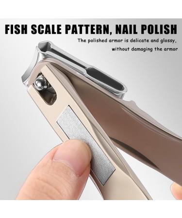 Nail Clippers Nail File Set Stainless Steel Nail Cutter Toenail Clippers with Iron Storage Box Professional Fingernail Tools for Home Travel Men Women Nail Care (brown) Metallic - Buy Online on GoSupps.com
