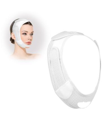 WLLHYF V Line Lifting Mask Reusable Double Chin Reducer Chin Strap Face Belts V Line Face Toning Belts Lift and Tighten Prevent Sagging Women(white)