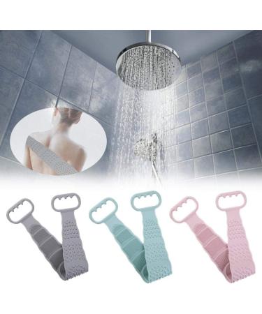 Double-Sided Silicone Bath Towel & Body Scrubber - Exfoliating Back Strap Massager for Men & Women - Buy Online on GoSupps.com