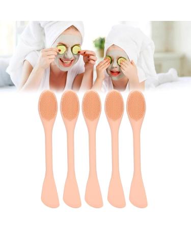 Qukaim DIY Mask Stick Silicone Facial Mask Brushes Face Cleaning Brush with Mix Mask Stick Skin-Care Tool Nude Pink 2 Heads - Buy Online on GoSupps.com