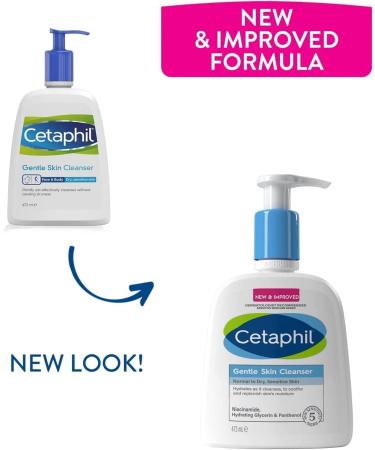 Cetaphil Gentle Skin Cleanser 473ml - Face & Body Wash for Normal to Dry Sensitive Skin with Niacinamide & Glycerin - Soap-Free Formula - Buy Online on GoSupps.com