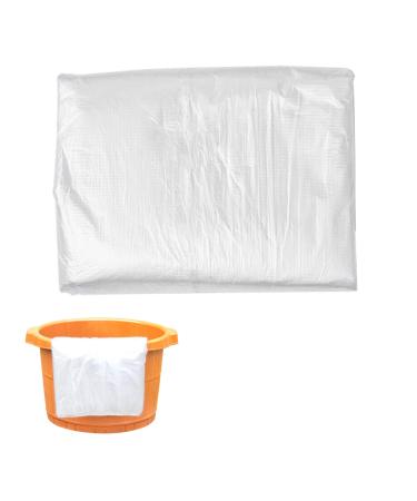 100 Pcs Disposable Foot Tub Liner Portable Bath Basin Bags Plastic Foot Bath Basin Pedicure Liners Thin Large Sanitary and Odorless Plastic Liners bags for Foot Soak Bath Pedicure Spa Hotel Home Use